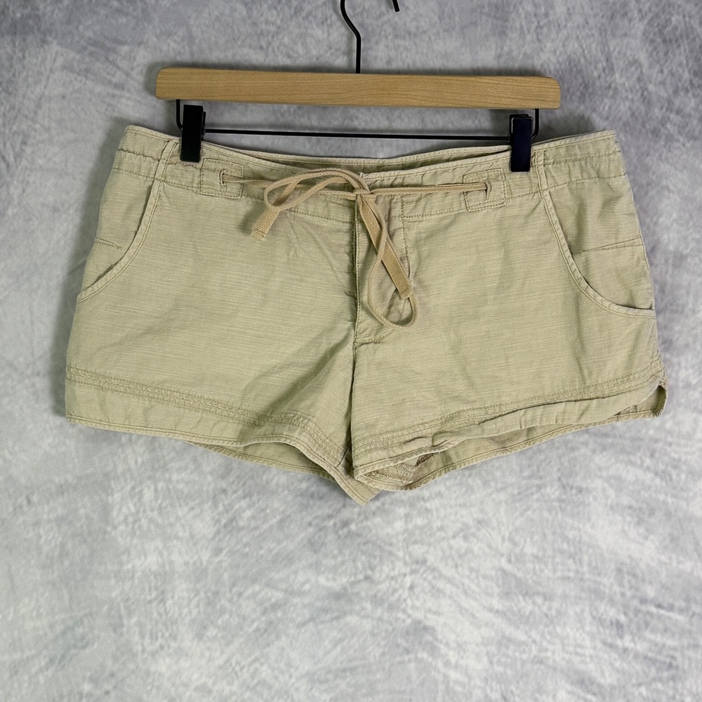 Vtg Y2K Charlotte Russe‎ Micro shorts Womens sz 11 tan preppy festival
